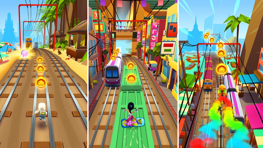 subway surfer game play screen