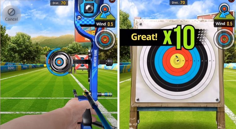 How player sees the target in the Archery King Mod