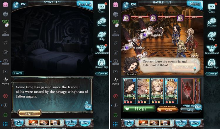 Granblue fantasy gameplay screen