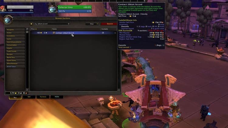 Reputation contracts in WoW 8.3